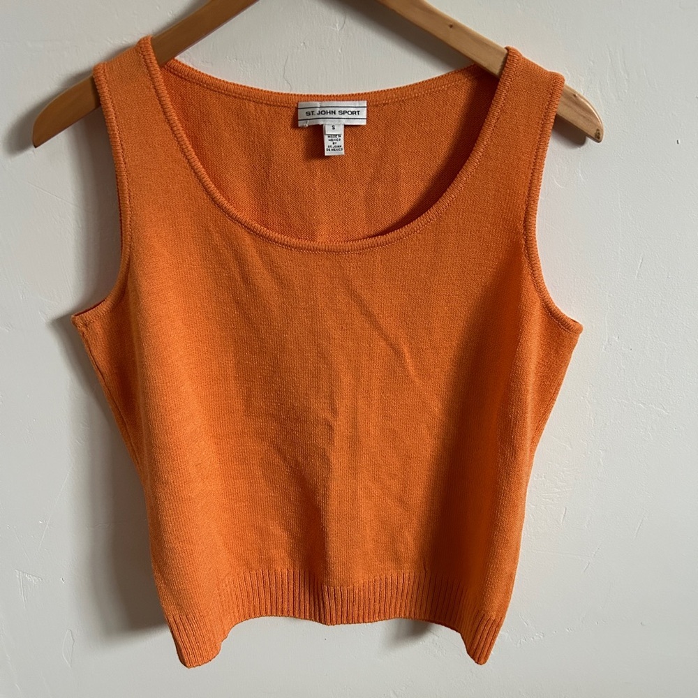 St. John Collection Orange Tank Top
